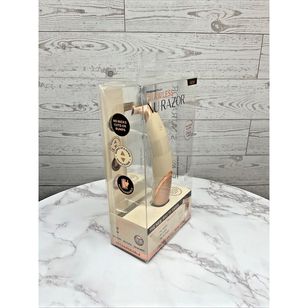 Nu Razor Finishing Touch Flawless 18K Gold Plated Built In Light Rechargeable - Picture 2 of 8
